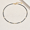Vintage European-style Faceted Round Glass Beaded Necklaces for Women XV6526-1-5