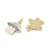Brass Enamel Pendants KK-K250-37G-2