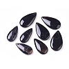 Natural Black Agate Pendants G-L533-09-1