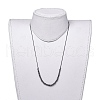 Adjustable Non-magnetic Synthetic Hematite Necklaces NJEW-JN02704-03-5