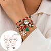 5Pcs Christmas Theme Alloy Enamel Charm Bracelet Set WG289FB-17-1