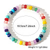 Natural Mixed Gemstone Abacus Beads Stretch Bracelets for Women VF0699-4