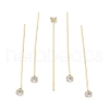 Brass Micro Pave Clear Cubic Zirconia Head Pins KK-M306-09G-04-2
