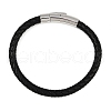 Leather Braided Cord Bracelet with 304 Stainless Steel Clasp for Men Women BJEW-C021-15-4