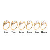 Brass Micro Pave Cubic Zirconia Adjustable Ring Settings KK-T076-09G-10