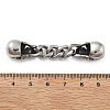304 Stainless Steel Halloween Skull Chain Connector Charms STAS-V008-18AS-3