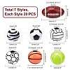 140Pcs 7 Styles Opaque Acrylic Beads SACR-PH0006-09-5