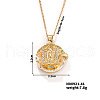 Vintage Sparkling Rhinestone Virgin Mary Pendant Necklaces AB4830-1-1