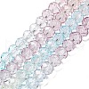 Transparent Painted Glass Beads Strands X1-DGLA-A034-T6mm-A15-2