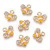 Golden Plated Alloy Enamel Charms ENAM-G212-18G-04-2