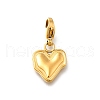 Heart 304 Stainless Steel Pendant Decorations STAS-R159-41G-01-1