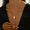 Stainless Steel Rosary Bead Necklaces FA9718-4-1