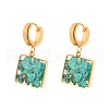 Elegant Stainless Steel Irregular Colorful Dangle Hoop Earrings for Women XQ7626-4-1