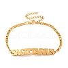 Constellation 202 Stainless Steel Figaro Chain Link Bracelets for Women Men AJEW-U006-01K-1