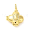 Brass Micro Pave Clear Cubic Zirconia Pendants FIND-Z041-14B-1