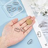 10Pcs 304 Stainless Steel Screw Carabiner Lock Charms STAS-HS0001-02-2