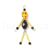 Glass Seed Beaded Little Skeleton Figure Pendants PALLOY-MZ00762-3