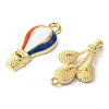 24Pcs 8 Styles Alloy Enamel Pendants ENAM-FS0001-74-2
