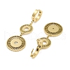 Flat Round 304 Stainless Steel Dangle Earrings EJEW-L283-059G-2