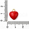 Brass Enamel Charms KK-P303-11G-3