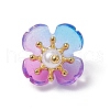 Flower Glass Charms PALLOY-JF03677-3