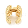 Oval Clear Cubic Zirconia Open Cuff Ring RJEW-L121-039G-3