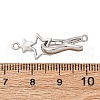 Brass Interlocking Clasps KK-C075-26P-3