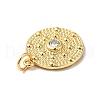 Rack Plating Brass Micro Pave Clear Cubic Zirconia Pendants KK-H431-21G-3