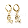 Brass Clear Cubic Zirconia Hoop Earrings EJEW-M045-01X-1