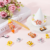 SUNNYCLUE 10Pcs 10 Styles Silicone Focal Beads SIL-SC0002-11-4