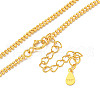 925 Sterling Silver Double Ball Chain Necklaces NJEW-C052-08G-2