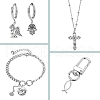 100Pcs 10 Styles Tibetan Style Alloy Pendants TIBEP-CJ0003-52-7