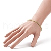 Natural Peridot Cube Beaded Stretch Bracelet for Women BJEW-JB08975-05-3