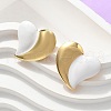 Heart 304 Stainless Steel Stud Earrings EJEW-A130-01G-04-1
