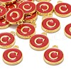 Golden Plated Alloy Enamel Charms X-ENAM-S118-03C-4