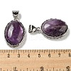 Natural Amethyst Pendants G-Z050-06B-3