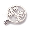 Non-Tarnish 304 Stainless Steel Pendants STAS-N096-02P-3