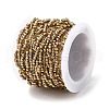 Handmade 304 Stainless Steel & Glass Beaded Chains CHS-L031-01G-03-3