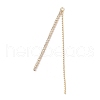 Rack Plating Brass Micro Pave Clear Cubic Zirconia Tassel Big Pendants KK-A183-04G-2
