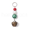 5Pcs Christmas Theme Glass Pearl Pendant Decoration PALLOY-JF02883-S-1