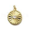 Brass Micro Pave Cubic Zirconia Pendants KK-C090-20G-1