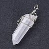 Natural Quartz Crystal Double Terminated Pointed Big Pendants G-P253-01S-3