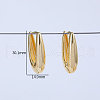 Oval Brass Hoop Earrings WC9098-4