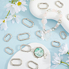 SOFPLATE 18Pcs 3 Styles Zinc Alloy Spring Gate Rings FIND-SP0001-13-4