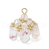 Glass & Seed Beads Pendants PALLOY-MZ00648-02-1