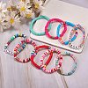 Love Bless Stretch Bracelet Sets for Teen Girl Women BJEW-SW00006-4