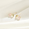 925 Sterling Silver Micro Pave Cubic Zirconia Stud Earrings EJEW-K284-08G-3