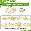   100Pcs 10 Styles Brass Bead Caps for DIY Hair Decoration Accessories KK-PH0005-72-2