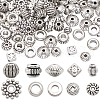 SUNNYCLUE 500Pcs 10 Styles Tibetan Style Alloy Spacer Beads FIND-SC0010-59-1