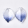 Two Tone Transparent Spray Painted Glass Pendants X-GLAA-S054-006D-01-2
